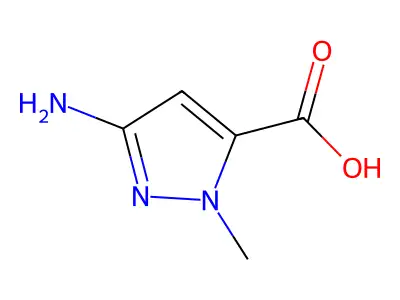 3-amino-1-methyl-1H-pyrazole-5-carboxylic acid structure