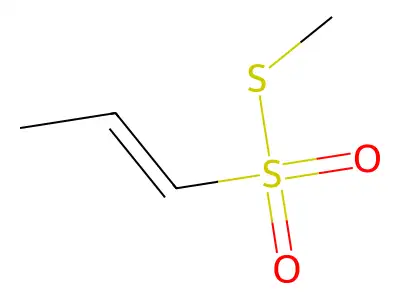 (E)-1-Methylsulfanylsulfonylprop-1-ene structure