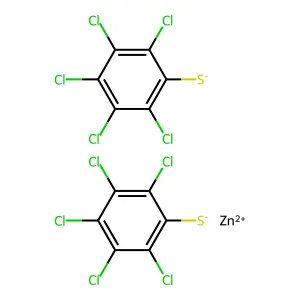Benzenethiol, 2,3,4,5,6-pentachloro-, zinc salt (2:1) structure