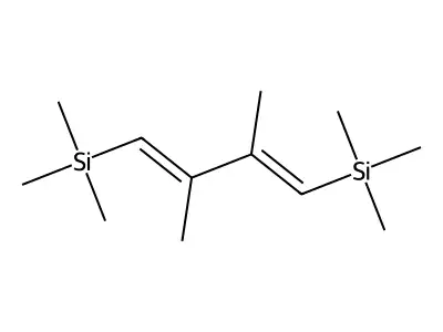 1,1'-[(1E,3E)-2,3-Dimethyl-1,3-butadiene-1,4-diyl]bis[1,1,1-trimethylsilane] structure