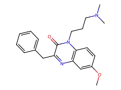 2(1H)-Quinoxalinone, 3-benzyl-1-(3-(dimethylamino)propyl)-6-methoxy- structure