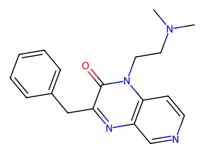 Pyrido(3,4-b)pyrazin-2(1H)-one, 3-benzyl-1-(2-(dimethylamino)ethyl)- structure