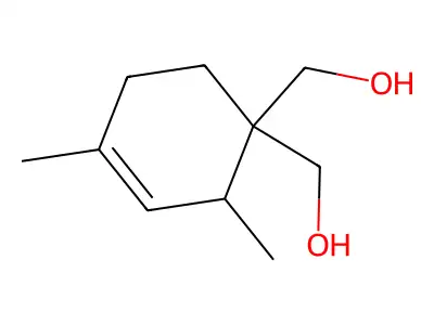 [1-(Hydroxymethyl)-2,4-dimethylcyclohex-3-en-1-yl]methanol structure