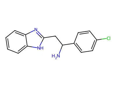 2-(1H-benzimidazol-2-yl)-1-(4-chlorophenyl)ethanamine structure
