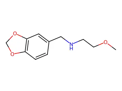 (2H-1,3-benzodioxol-5-ylmethyl)(2-methoxyethyl)amine structure