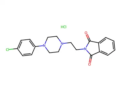 1H-Isoindole-1,3(2H)-dione, 2-(2-(4-(4-chlorophenyl)-1-piperazinyl)ethyl)-, hydrochloride structure