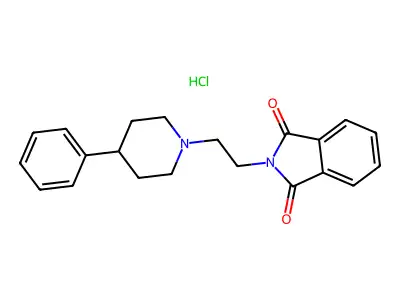1H-Isoindole-1,3(2H)-dione, 2-(2-(4-phenyl-1-piperidinyl)ethyl)-, hydrochloride structure
