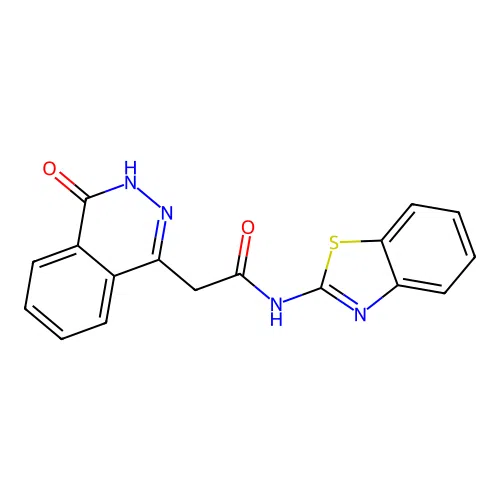 N-(1,3-benzothiazol-2-yl)-2-(4-hydroxyphthalazin-1-yl)acetamide structure