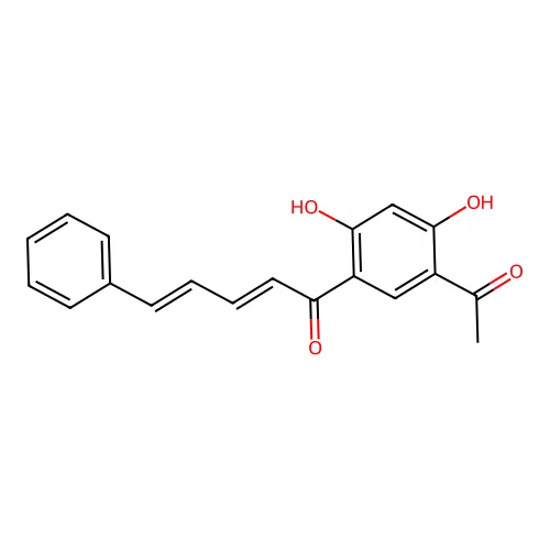 2,4-Pentadien-1-one, 1-(5-acetyl-2,4-dihydroxyphenyl)-5-phenyl- structure