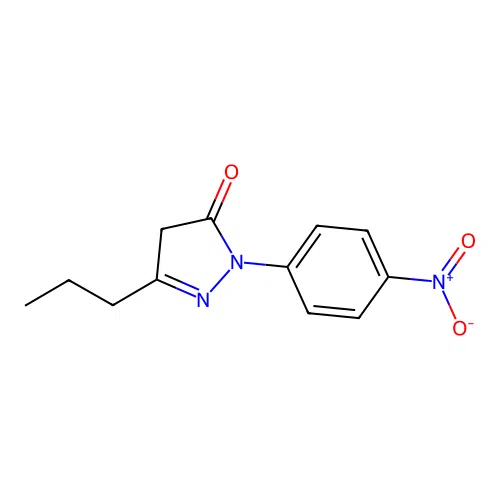 2,4-dihydro-2-(4-nitrophenyl)-5-propyl-3H-Pyrazol-3-one structure