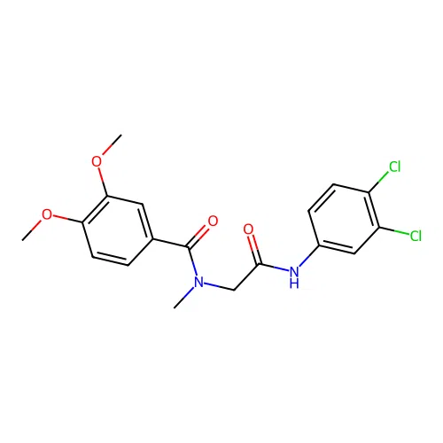 N-[2-(3,4-dichloroanilino)-2-oxoethyl]-3,4-dimethoxy-N-methylbenzamide structure