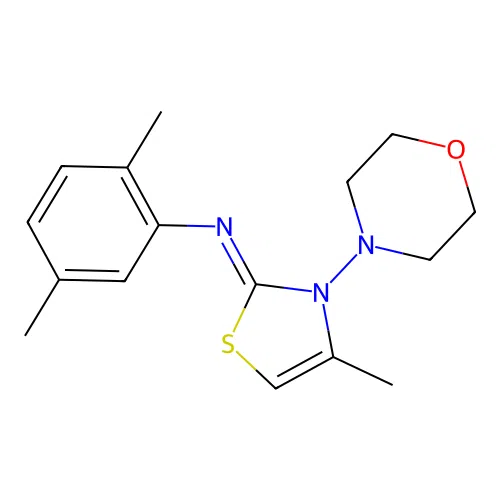 N-(2,5-Dimethylphenyl)-4-methyl-3-morpholinothiazol-2(3H)-imine structure