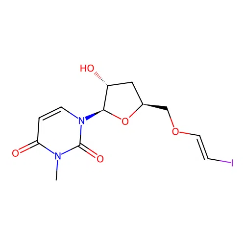 3-Methyl-5-(2-iodovinyl)-2'-deoxyuridine structure