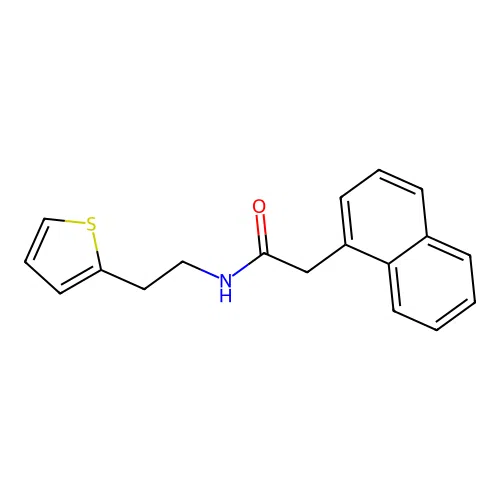 2-naphthalen-1-yl-N-(2-thiophen-2-ylethyl)acetamide structure