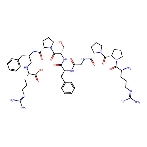 bradykinin, Phe(8)-psi-CH2NH-Arg(9)- structure