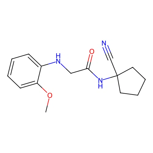 N-(1-cyanocyclopentyl)-2-[(2-methoxyphenyl)amino]acetamide structure