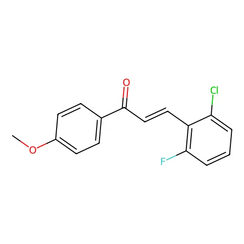 (2E)-3-(2-Chloro-6-fluorophenyl)-1-(4-methoxyphenyl)prop-2-en-1-one structure