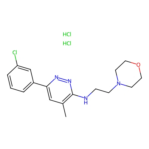 4-Morpholineethanamine, N-(6-(3-chlorophenyl)-3-pyridazinyl)-, dihydrochloride structure