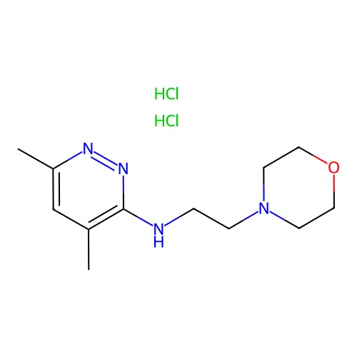 4-Morpholineethanamine, N-(4,6-dimethyl-3-pyridazinyl)-, dihydrochloride structure