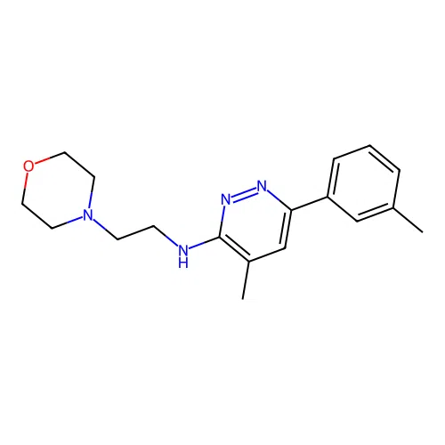 4-methyl-6-(3-methylphenyl)-N-(2-morpholin-4-ylethyl)pyridazin-3-amine structure