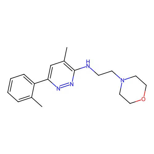 4-methyl-6-(2-methylphenyl)-N-(2-morpholin-4-ylethyl)pyridazin-3-amine structure
