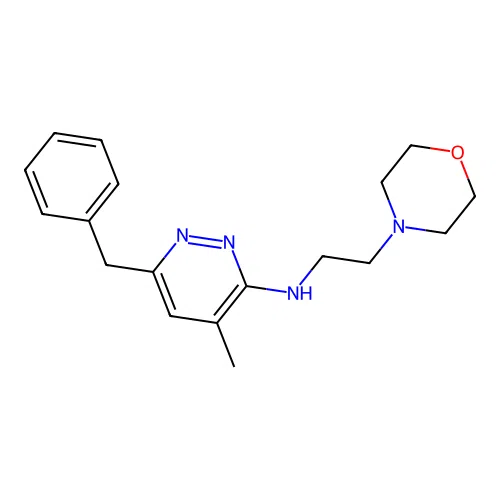 6-benzyl-4-methyl-N-(2-morpholin-4-ylethyl)pyridazin-3-amine structure