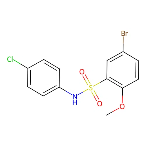5-bromo-N-(4-chlorophenyl)-2-methoxybenzene-1-sulfonamide structure
