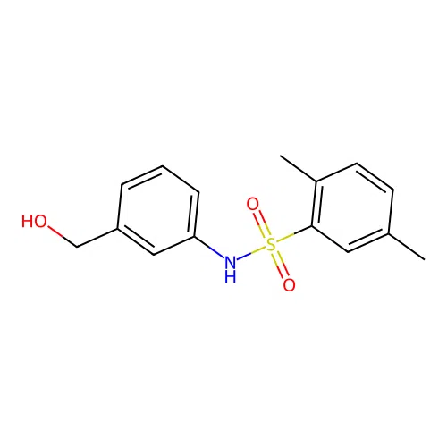 N-[3-(hydroxymethyl)phenyl]-2,5-dimethylbenzene-1-sulfonamide structure
