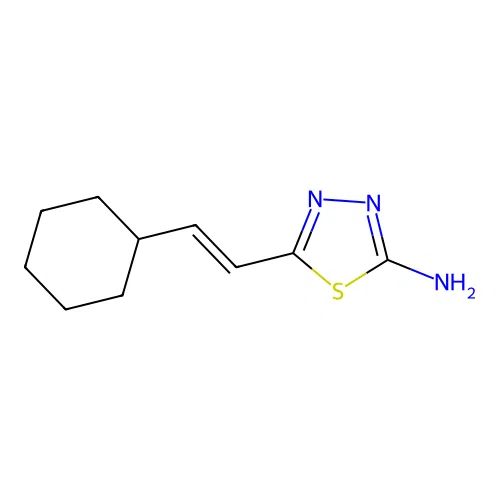 5-[(E)-2-cyclohexylethenyl]-1,3,4-thiadiazol-2-amine structure