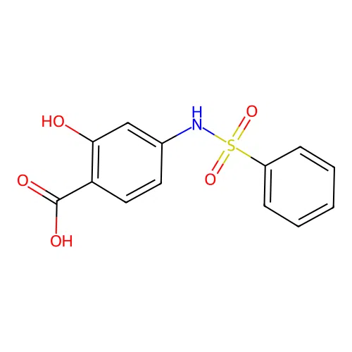4-Benzenesulfonylamino-2-hydroxy-benzoic acid structure