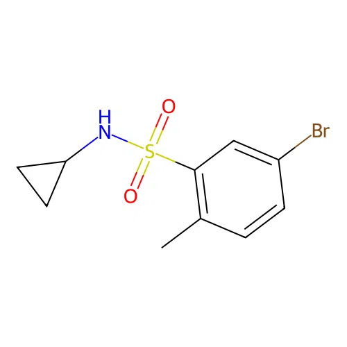 5-bromo-N-cyclopropyl-2-methylbenzenesulfonamide structure