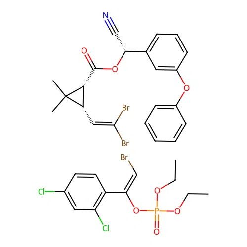 Bromfenvinfos-deltamethrin mixt. structure