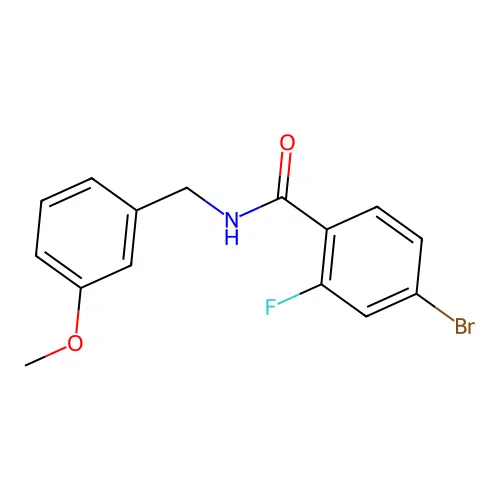 4-Bromo-2-fluoro-N-(3-methoxybenzyl)benzamide structure