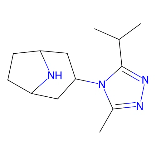 3-[3-Methyl-5-(1-methylethyl)-4H-1,2,4-triazol-4-yl]-8-azabicyclo[3.2.1]octane structure