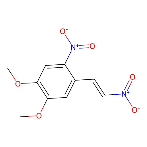 1,2-dimethoxy-4-nitro-5-[(E)-2-nitroethenyl]benzene structure