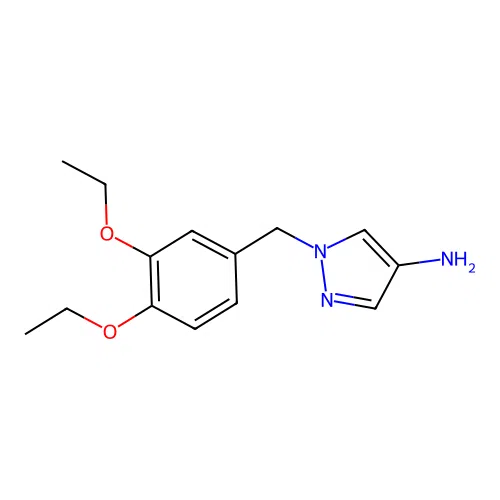 1-(3,4-diethoxybenzyl)-1H-pyrazol-4-amine structure