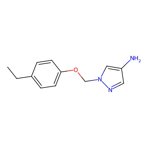 1-[(4-ethylphenoxy)methyl]-1H-pyrazol-4-amine structure