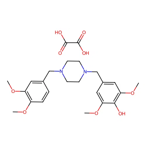 4-((4-(3,4-Dimethoxybenzyl)piperazin-1-yl)methyl)-2,6-dimethoxyphenol oxalate structure