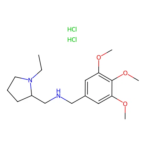 1-(1-ethylpyrrolidin-2-yl)-N-(3,4,5-trimethoxybenzyl)methanamine dihydrochloride structure