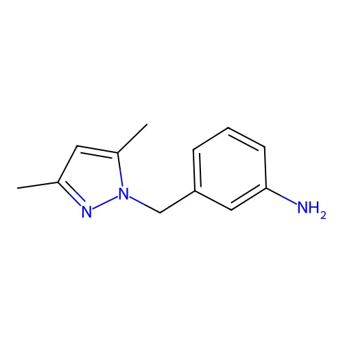 3-[(3,5-dimethyl-1H-pyrazol-1-yl)methyl]aniline structure