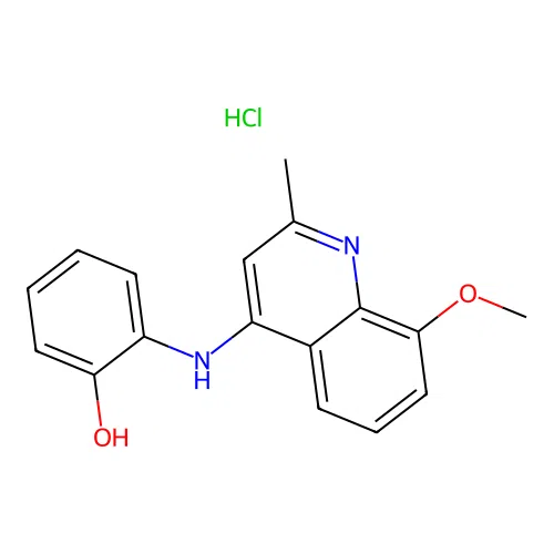 2-((8-Methoxy-2-methylquinolin-4-yl)amino)phenol hydrochloride structure