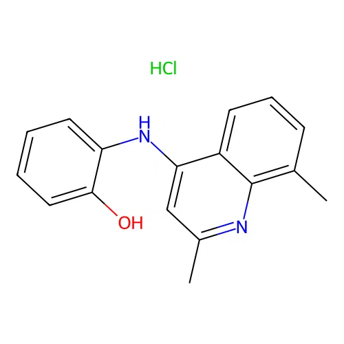 2-((2,8-Dimethylquinolin-4-yl)amino)phenol hydrochloride structure