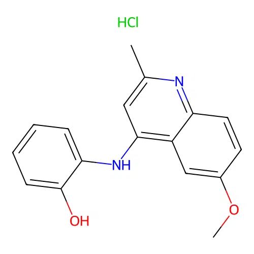 2-((6-Methoxy-2-methylquinolin-4-yl)amino)phenol hydrochloride structure