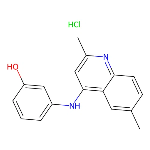 3-((2,6-Dimethylquinolin-4-yl)amino)phenol hydrochloride structure