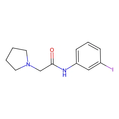 N-(3-iodophenyl)-2-pyrrolidin-1-ylacetamide structure