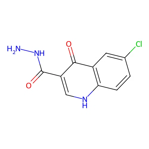 6-Chloro-4-hydroxyquinoline-3-carbohydrazide structure