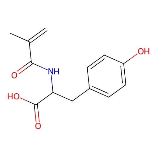 N-(2-methylacryloyl)tyrosine structure