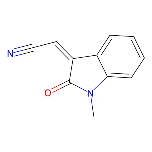 2-(1-Methyl-2-oxoindol-3-ylidene)acetonitrile structure