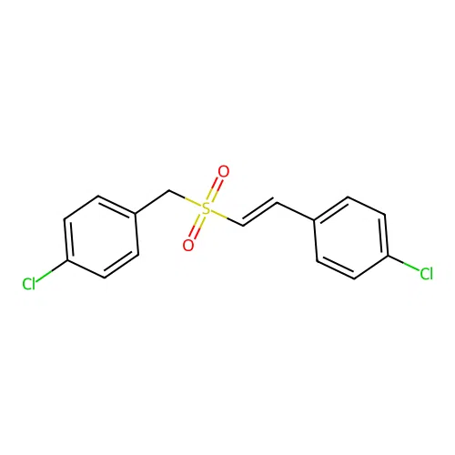E-4-chlorostyryl 4-chlorobenzyl sulfone structure