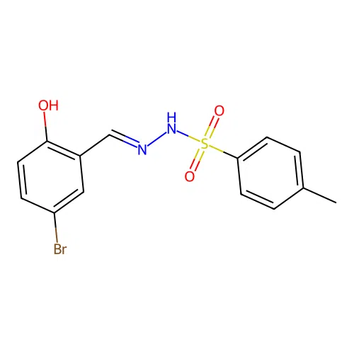 N-[(5-bromo-2-hydroxyphenyl)methylideneamino]-4-methylbenzenesulfonamide structure